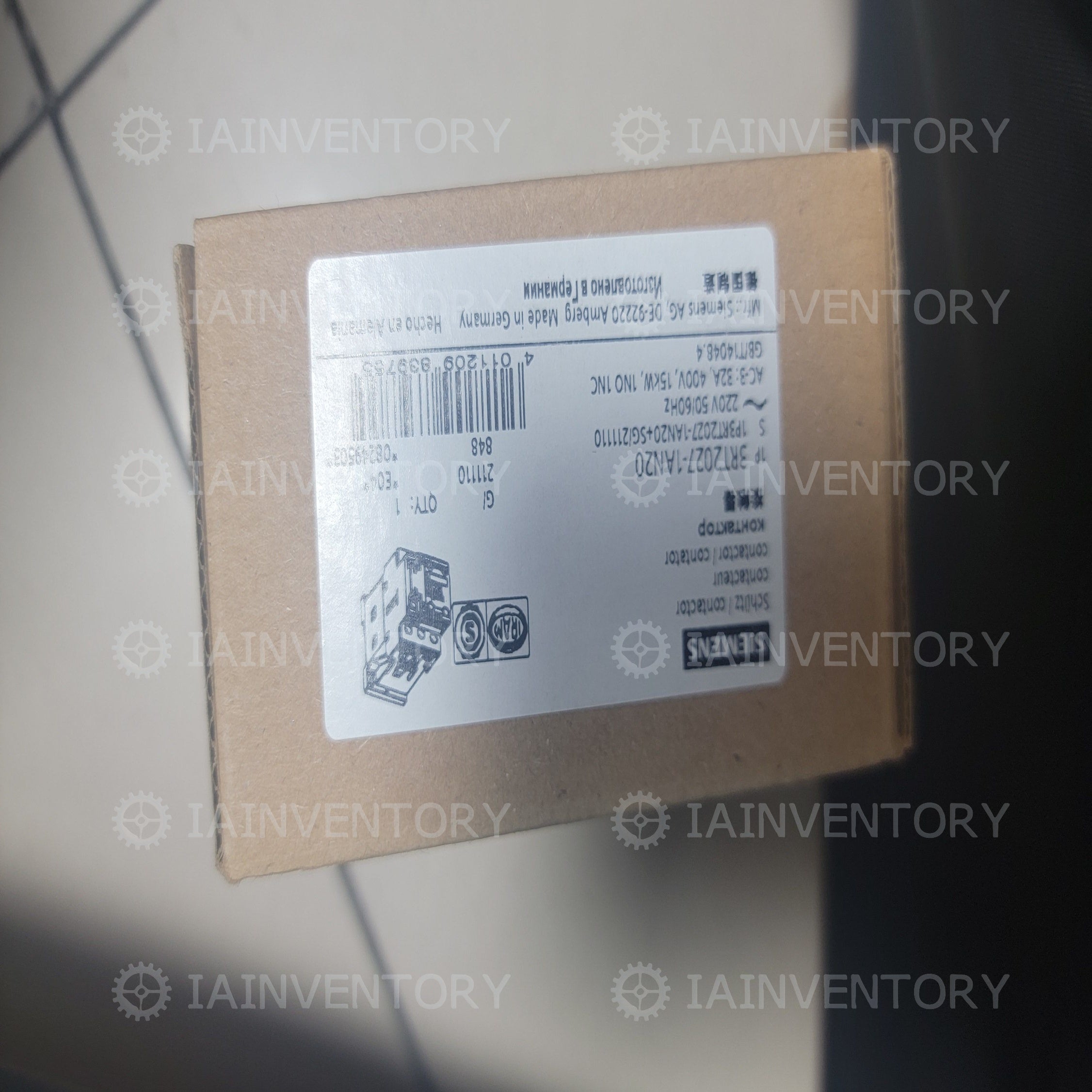 in bxo Siemens Magnetic Contactor 3RT2027-1AN20 220V 3A 2a2b