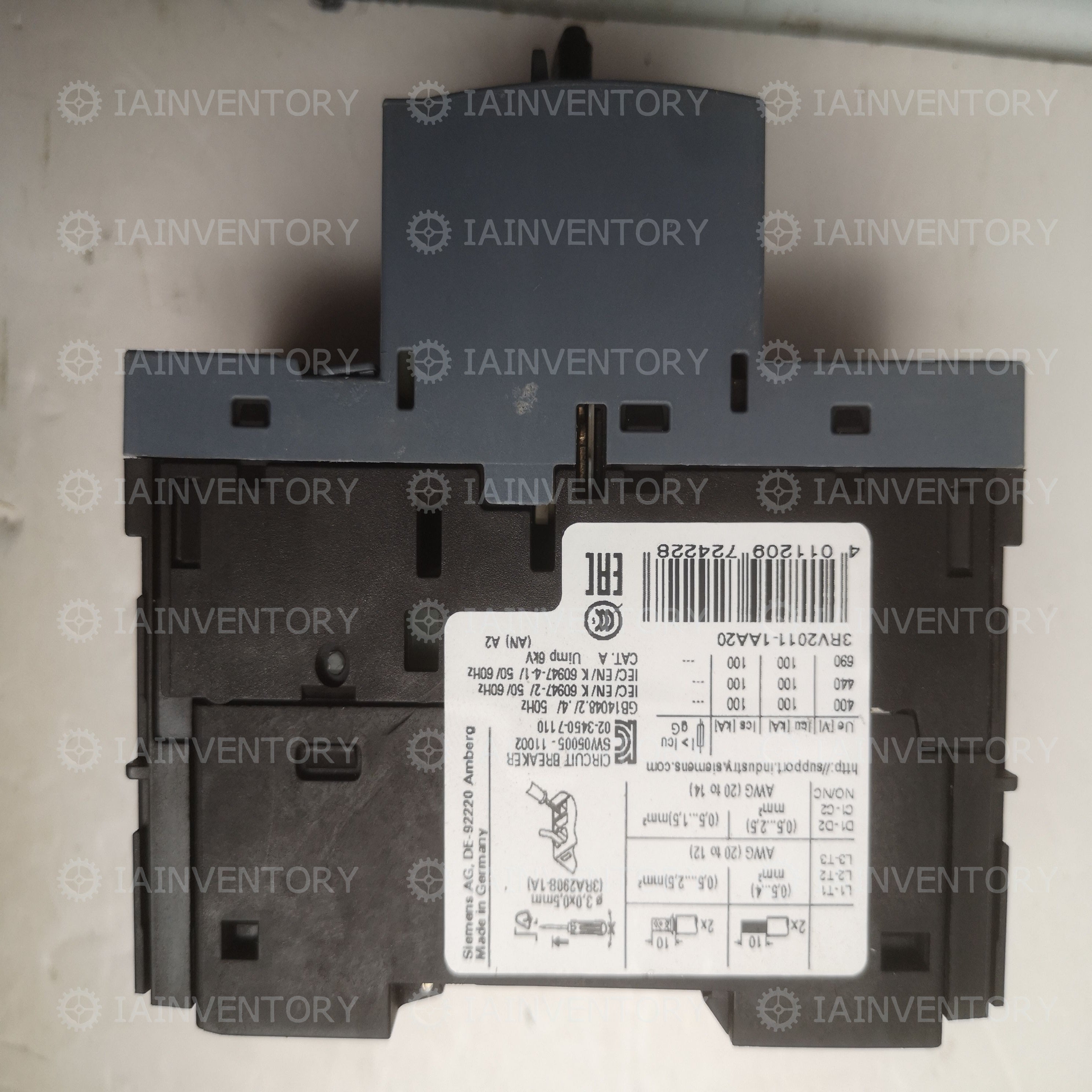 Siemens 3RV2011-1AA20 Circuit Breaker 3RV2011-1AA20