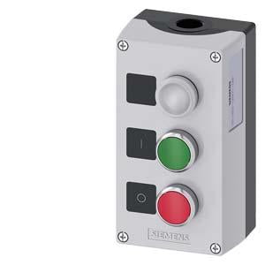 ENC METAL, 2-PUSHBUTTON, GRN,RED, PL-CLR