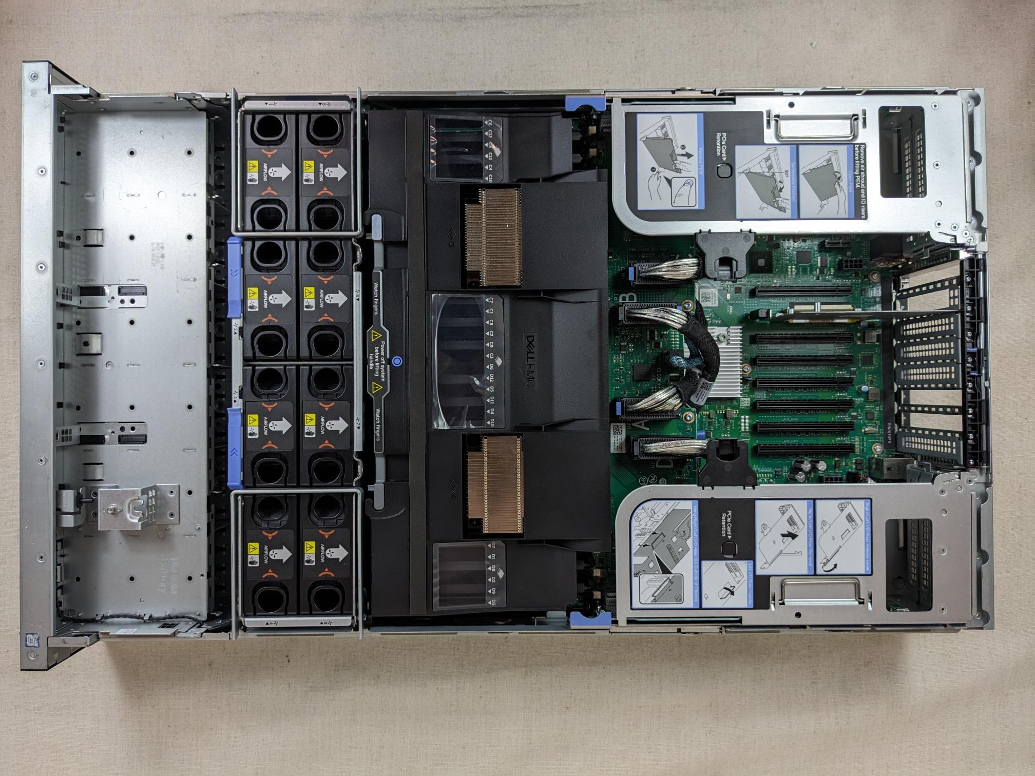 Dell PowerEdge R940 3U Barebone CTO Server - 4x Heatsink, Risers, Fans, 2x 1600W