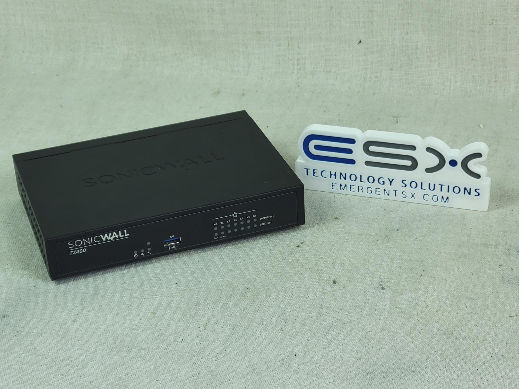 Sonicwall TZ400 Firewall Network Security Router with AC Adapter