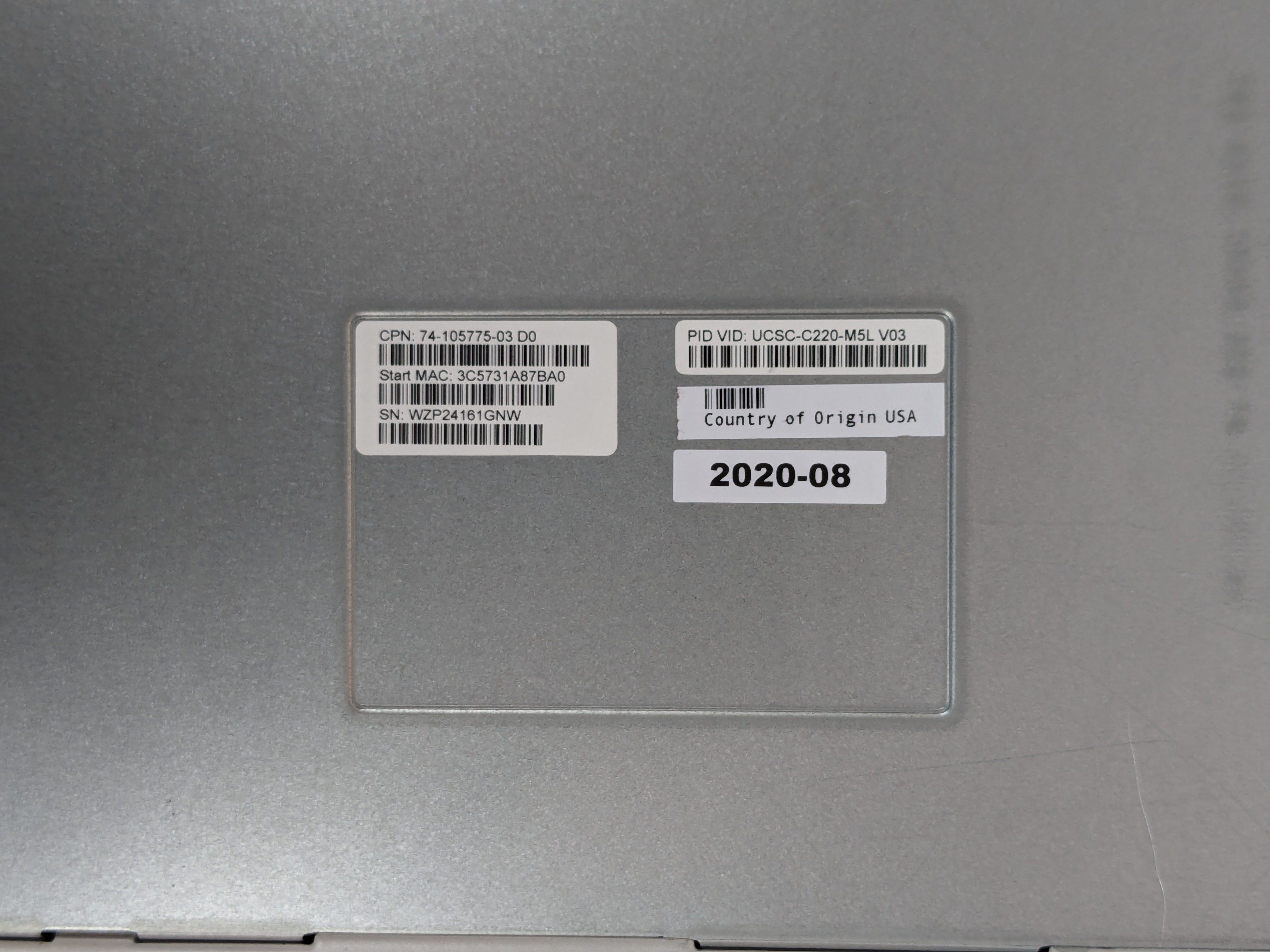 Cisco UCSC-C220-M5L 4x 3.5” Server – 2x 10C Silver 4210 2.2GHz, 128GB, 4x 8TB