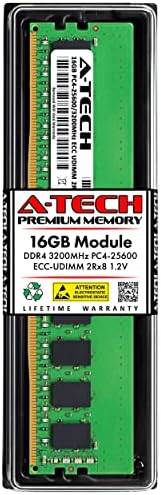 A-Tech Server 32GB Kit (2x16GB) DDR4 3200MHz PC4-25600 ECC UDIMM 2Rx8 Dual Rank 1.2V ECC Unbuffered DIMM 288-Pin Server & Workstation RAM Memory Upgrade Modules (A-Tech Enterprise Series)|B0BQ9NKVQF