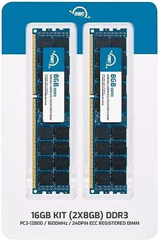 OWC 64GB (2x32GB DDR3 1600 PC3-12800 CL11 4Rx4 240-pin 1.5V ECC Registered RDIMM Memory RAM Module Upgrade Kit for Select Workstations or Servers