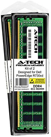 64GB Kit (2 x 32GB for Dell PowerEdge R730xd - DDR4 PC4-19200 2400Mhz ECC Registered RDIMM 2Rx4 - Server Memory Ram Equivalent to OEM SNPCPC7GC/32G (AT316644SRV-X2R6