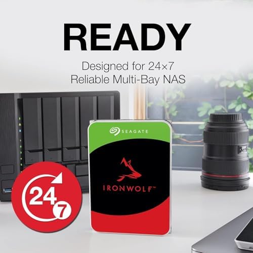 Seagate IronWolf 12TB NAS Internal Hard Drive HDD – CMR 3.5 Inch SATA 6Gb/s 7200 RPM 256MB Cache for RAID Network Attached Storage (ST12000VNZ008/ST12000VN0008
