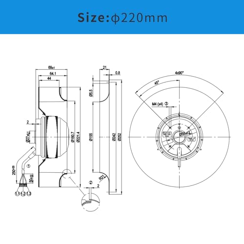 R2E220-AB08-62 Ebm Papst Fan 115VAC 0.8/1.1A Centrifugal Fan