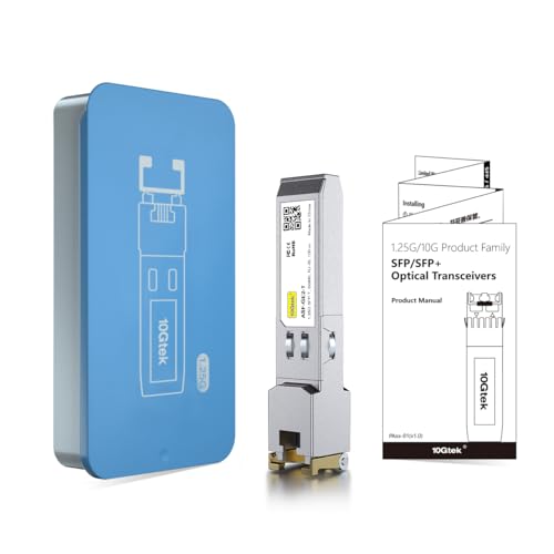 10Gtek 1.25G SFP 1000Base-SX Multimode LC Fiber Transceiver, 850nm MMF, 550m, for Cisco GLC-SX-MMD/SFP-GE-S, Meraki MA-SFP-1GB-SX, Fortinet, Ubiquiti UniFi UF-MM-1G, Mikrotik, TP-Link, Pack of 2|B08BP3JDBV