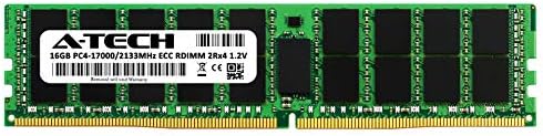 A-Tech 16GB RAM Replacement for Dell SNP1R8CR/16G, SNP1R8CRC/16G, A7910488, A7945660, A7946645, 1R8CR, 01R8CR | DDR4 2133MHz PC4-17000 2Rx4 ECC Registered RDIMM Single Server Memory Module