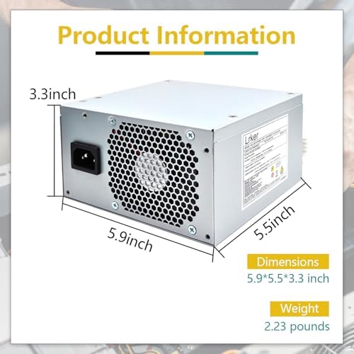 HK350-12PP 400W Power Supply Compatible with Lenovo P300 P310 P320 P410, M/N: FSP400-40AGPAA FSP250-30AGBAA HK280-21PP PCE028, P/N: A6860T A7000T A8800T T4900D SP50H29513 00PC738 m720T m920T|B0D2NG78XS