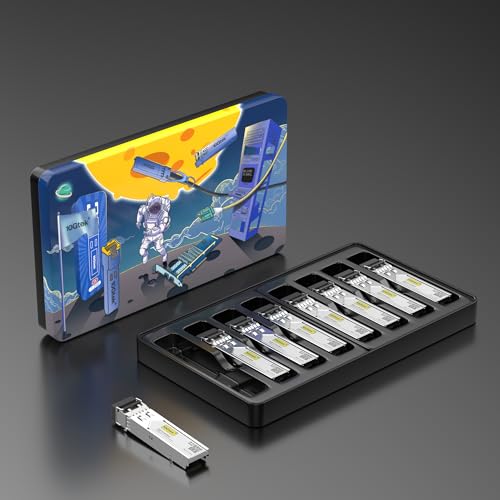 10Gtek 1.25G SFP 1000Base-SX Multimode LC Fiber Transceiver, 850nm MMF, 550m, for Cisco GLC-SX-MMD/SFP-GE-S, Meraki MA-SFP-1GB-SX, Fortinet, Ubiquiti UniFi UF-MM-1G, Mikrotik, TP-Link, Pack of 2|B08BP3JDBV