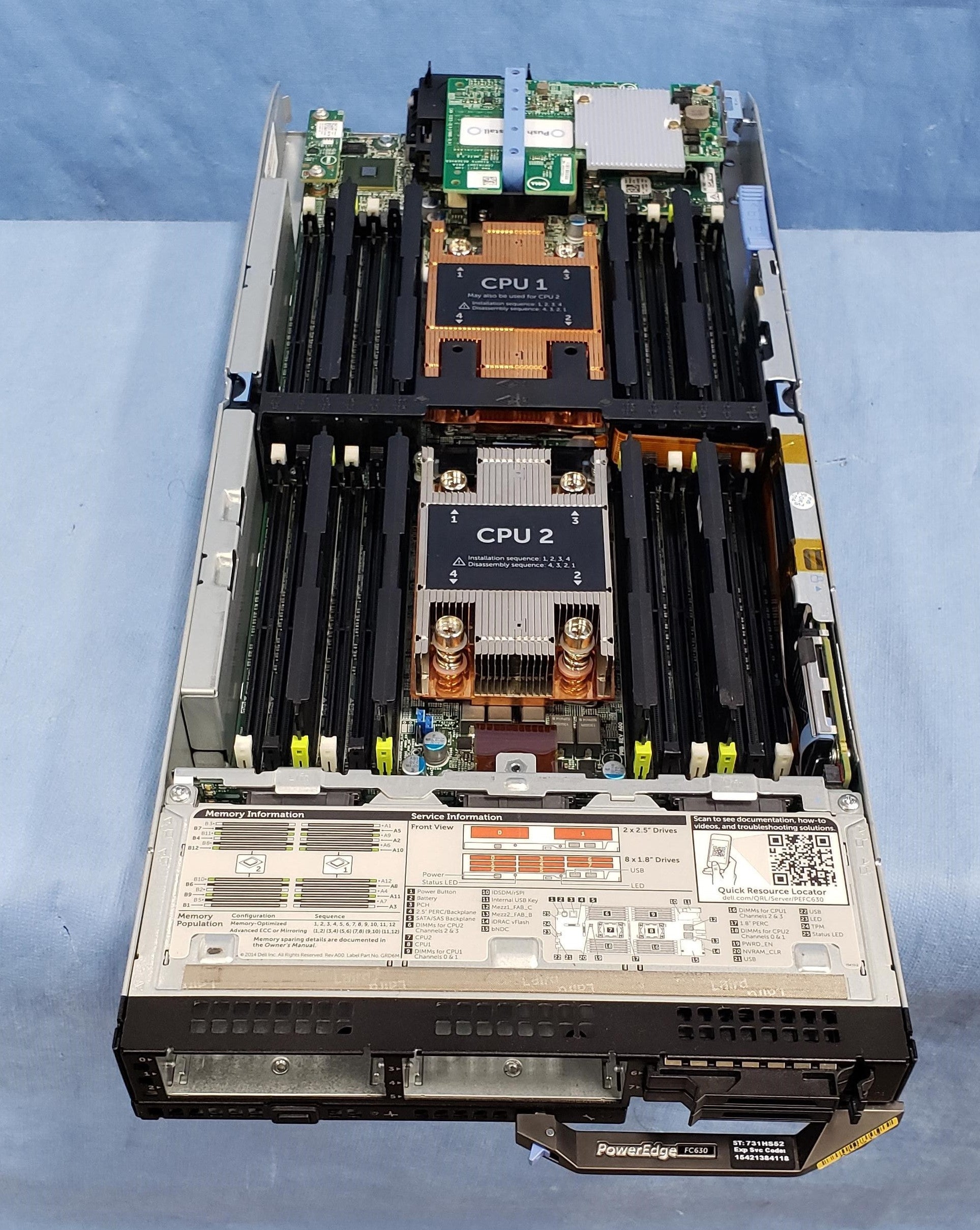 Dell PowerEdge FC630 8x 1.8” Blade Server 2x 10-Core E5-2660v3 512GB H730P 10G