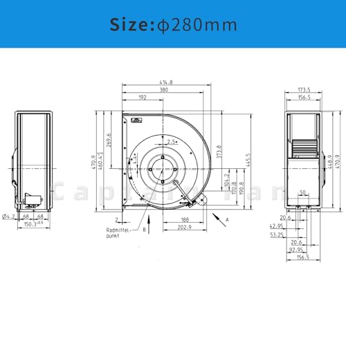 RG28P-4EK.4I.1R Ziehl-abegg Fan 230VAC 3.0/4.5A 0.69/1.05KW Centrifugal Fan|B09JZGW5FD