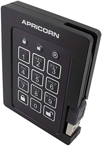 Apricorn 2TB Aegis Padlock SSD 256-Bit, FIPS 140-2 Level 2 Validated Ruggedized USB 3.0 Encrypted External Portable Drive (ASSD-3PL256-2TBF)|B079L2MG32