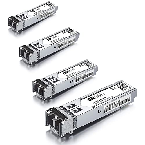 H!Fiber 1.25G Single Mode SFP LC Module, 1000Base-LX/LH Fiber Transceiver for Cisco GLC-LH-SMD, Meraki, Ubiquit UniFi, TP-Link, Fortinet, Intel, Netgear, Mikrotik and More (SMF,1310nm,20km,DDM) 2 Pack|B07B4B33N6