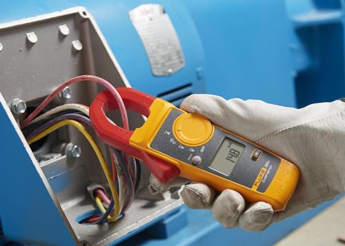 Fluke 302+ Digital Clamp Meter, 30mm Jaw, Measures AC Current to 400A, Measures AC/DC Voltage to 600V, Resistance, Continuity, and Capacitance Measurements, Includes 2 Year Warranty
