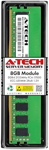 A-Tech Server 32GB Kit (2x16GB DDR4 2133MHz PC4-17000 ECC UDIMM 2Rx8 Dual Rank 1.2V ECC Unbuffered DIMM 288-Pin Server & Workstation RAM Memory Upgrade Modules (A-Tech Enterprise Series