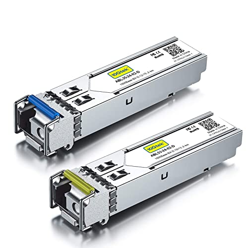 10Gtek 1.25G SFP 1000Base-SX Multimode LC Fiber Transceiver, 850nm MMF, 550m, for Cisco GLC-SX-MMD/SFP-GE-S, Meraki MA-SFP-1GB-SX, Fortinet, Ubiquiti UniFi UF-MM-1G, Mikrotik, TP-Link, Pack of 2|B08BP3JDBV