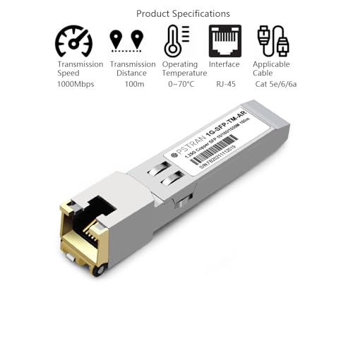 1000BASE-SX SFP Optical Transceiver Module Compatible with HPE Aruba J4858D J4858DCM JL745A Q8N53A ProCurve J4858C J4858B J4858A 850nm 550m DDM Duplex LC MMF 10pcs/Pack|B09MTS8WKP