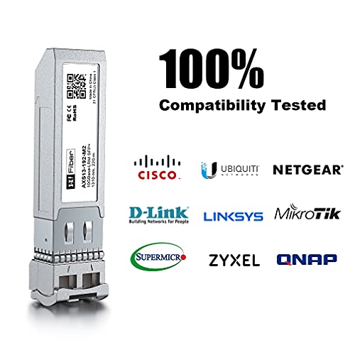 H!Fiber 10Gb SFP+ RJ45 Transceiver, 10Gbase-T SFP+ Ethernet Module Support 10G/5G/2.5G/1.25G, Compatible with Cisco SFP-10G-T-S, Ubiquiti UF-RJ45-10G, UniFi, Meraki,MikroTik,Supermicro and More, 30m|B06XQBFHNL