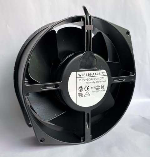 W2S130-AA25-77 AC115V 40W 17255 172mm 2-wire all-metal high temperature cooling fan|B0D82Z9JPC
