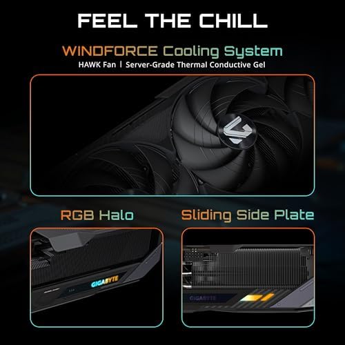 GIGABYTE GeForce RTX 5090 Gaming OC 32G Graphics Card, WINDFORCE Cooling System, 32GB 512-bit GDDR7, GV-N5090GAMING OC-32GD Video Card