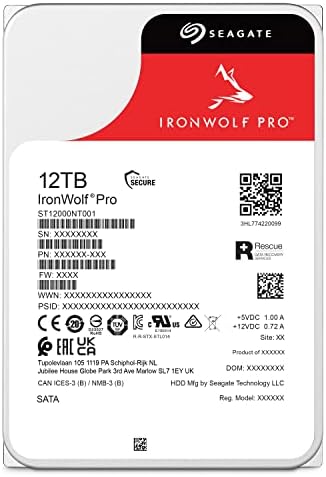 Seagate IronWolf Pro 24TB Enterprise NAS Internal HDD Hard Drive – CMR 3.5 Inch SATA 6Gb/s 7200 RPM 512MB Cache for RAID Network Attached Storage, Rescue Services (ST24000NT002)|B0CSPCFKR9