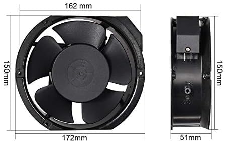 uxcell Cooling Fan 172mm x 150mm x 51mm FP-108EX-S1-S AC 220/240V 0.22A Long Life Sleeve Bearings|B07GTRB4G5