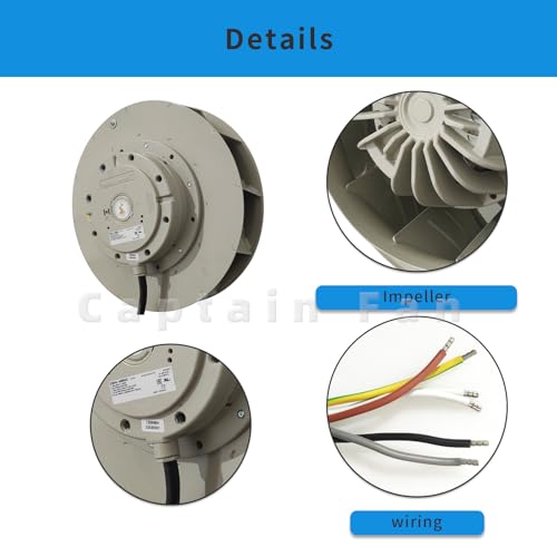 RH35Z-2EK.6N.XR Ziehl-abegg Fan 230VAC 3.20KW 14.0A Centrifugal Fan Replace RH35B-2EK.6N.2R|B0CFFD8WKD