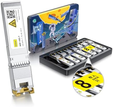 10GTEK 10GBase-SR SFP+ LC Transceiver, 10G 850nm Multimode SFP Module, up to 300 Meters, for Cisco SFP-10G-SR, Meraki MA-SFP-10GB-SR, Ubiquiti UniFi UF-MM-10G, Fortinet, TP-Link and More, Pack of 2|B08BP55663