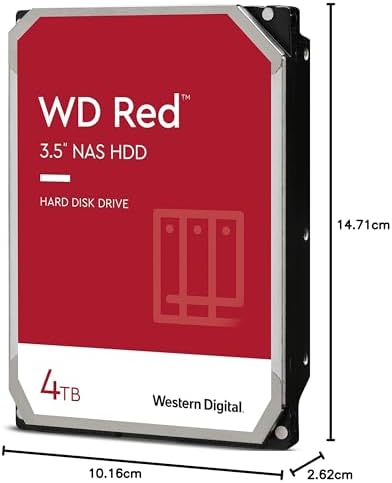Western Digital 2TB WD NAS Internal Hard Drive HDD - 5400 RPM, SATA 6 Gb/s, SMR, 256MB Cache, 3.5" - WD20EFAX, Red|B07PGWXQCM