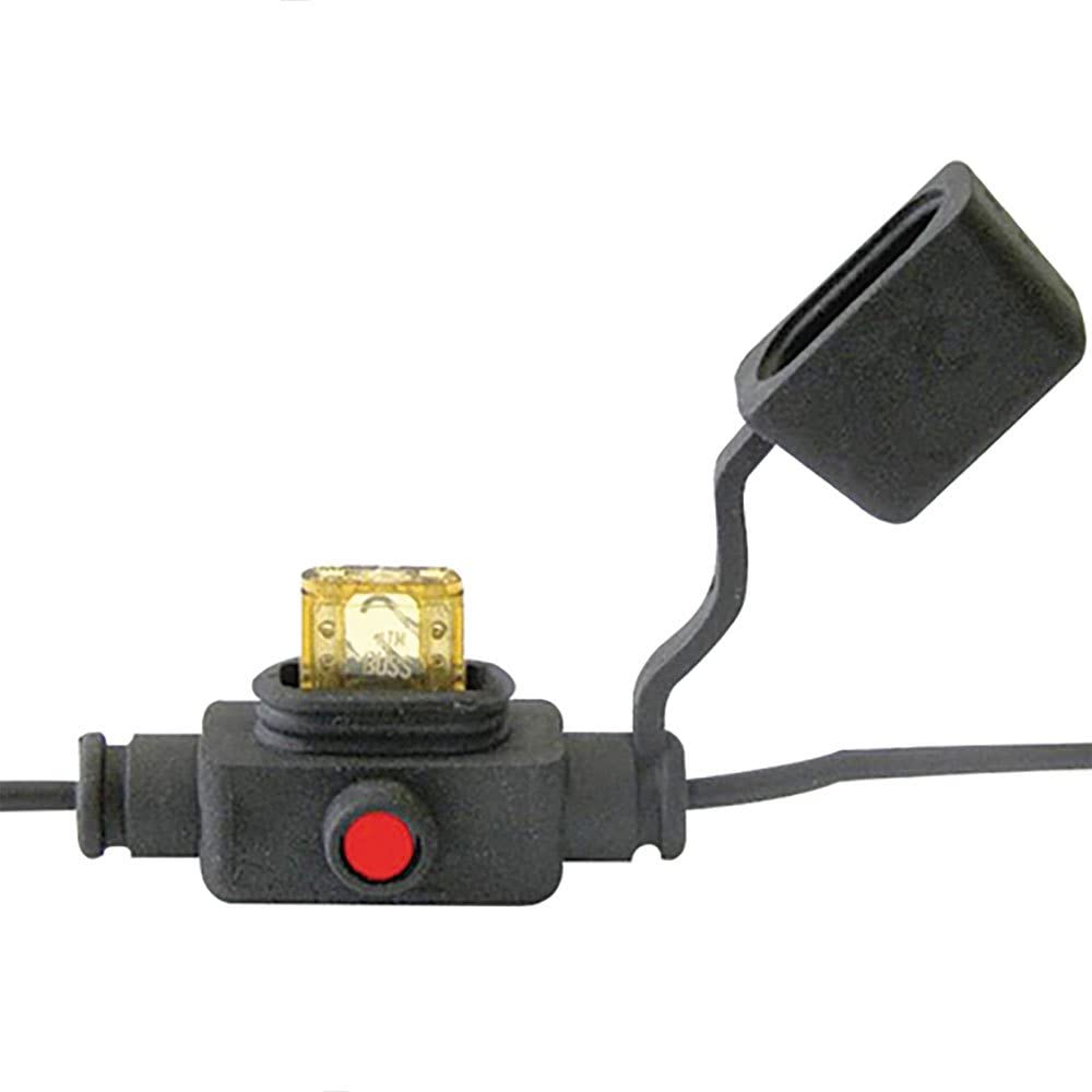Seachoice SC11273 Indicating ATM In-Line Fuse Holder, 20 Amp, 6", 16/2 Gauge Wire