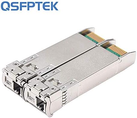 1 Pair 10G SFP+ Bidi Transceivers, 10gbe SFP LC Single-Mode Module, Bi-Directional Mini gbic for Cisco SFP-10G-BXD-I (1330nm-TX/1270nm-RX) / SFP-10G-BXU-I (1270nm-TX/1330nm-RX),10KM, with DDM|B07QLKDZJH