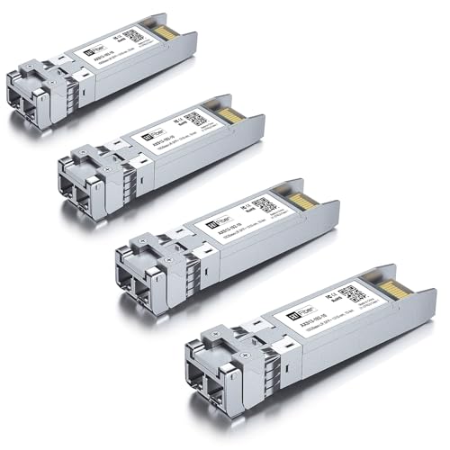 H!Fiber 10G Multimode SFP+ LC Module, 10GBase-SR Fiber Transceiver for Cisco SFP-10G-SR, Meraki MA-SFP-10GB-SR, Ubiquiti UniFi UF-MM-10G, Mikrotik, Netgear and More (MMF,850nm,300m,DDM) 2 Pack|B07JGV5G2M