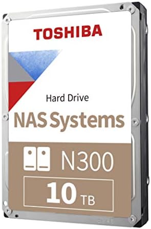 Toshiba N300 10TB NAS 3.5-Inch Internal Hard Drive - CMR SATA 6 Gb/s 7200 RPM 512 MB Cache - HDWG71AXZSTA|B0CYQK9BTJ