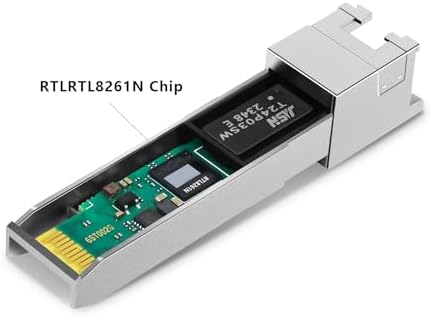 10GBASE-T SFP+ to RJ45, RTL8261N Chip 10gagbit SFP Copper RJ45, Mini Gbic Network Transceiver Compatible with Dell SFP-10G-T, Fortinet, and Other Open Switch|B0D44JN8QY