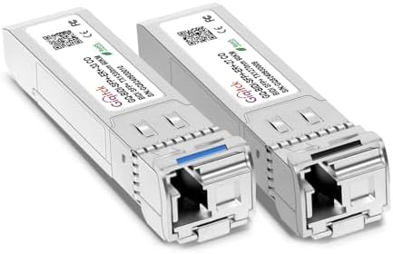 1 Pair 10GBASE-BX60-UD BiDi SFP+ Module, TX 1270nm/1330nm, RX 1330nm/1270nm, 60km DOM Simplex LC/UPC SMF Optical Transceiver Networking Mini Gbic for Dell GP-SFP-10GBX-U-60/ GP-SFP-10GBX-D-60|B0DQ7LLWCR