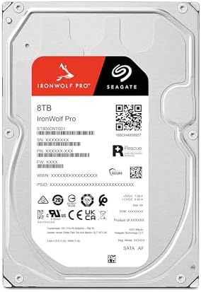 Seagate IronWolf Pro, 16 TB, Enterprise NAS Internal HDD –CMR 3.5 Inch, SATA 6 Gb/s, 7,200 RPM, 256 MB Cache for RAID Network Attached Storage (ST16000NT001)|B0B94PNF7P