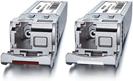 10Gtek 10GBase-LR SFP+ Transceiver, 10G 1310nm SMF SingleMode Fiber Optic Module, 10km, for Cisco SFP-10G-LR, Meraki MA-SFP-10GB-LR, Ubiquiti UniFi UF-SM-10G, Fortinet, Mikrotik, Netgear, Pack of 2|B08BP4M8LV