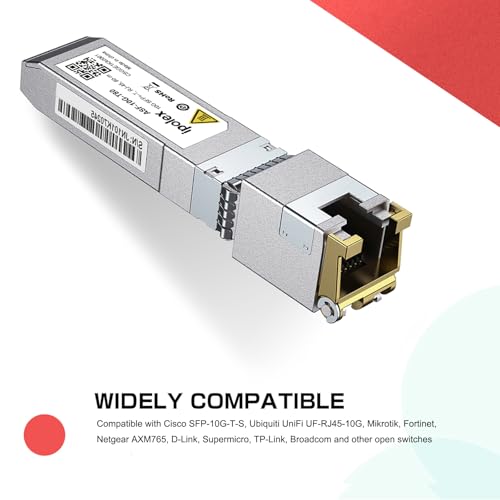 ipolex SFP+ 10GBase LR Singlemode Module, 10G SFP LC 1310nm Fiber Optic Transceiver for Cisco SFP-10G-LR, Ubiquiti UniFi UF-SM-10G, Meraki MA-SFP-10GB-LR, Netgear AXM762, Mikrotik and More, up to 10KM|B01EN33WYK