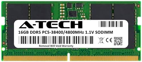 32GB DDR5 4800MHz PC5-38400 CL40 SODIMM 2Rx8 Dual Rank 1.1V Non-ECC Unbuffered SO-DIMM 262-Pin Laptop Computer RAM Memory Upgrade Module