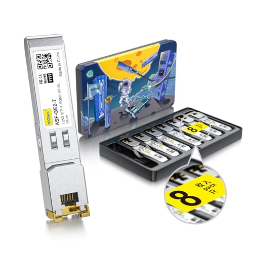 10Gtek 1.25G SFP 1000Base-SX Multimode LC Fiber Transceiver, 850nm MMF, 550m, for Cisco GLC-SX-MMD/SFP-GE-S, Meraki MA-SFP-1GB-SX, Fortinet, Ubiquiti UniFi UF-MM-1G, Mikrotik, TP-Link, Pack of 2|B08BP3JDBV