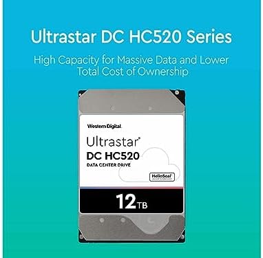 HGST WD Ultrastar DC HC520 HUH721212AL4200 12TB HDD 7200 RPM SAS 12Gb/s Interface 4Kn ISE 3.5-Inch Helium Data Center Enterprise Internal Hard Disk Drive, Model: 0F29560|B074JJ2LDH