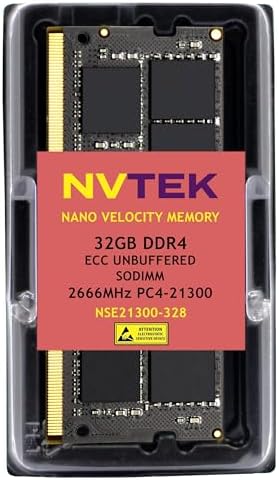 64GB (2X32GB) DDR4 2666MHZ PC4-21300 2Rx8 1.2V CL19 260-PIN ECC Unbuffered SODIMM KIT|B0FJD3K8MJ