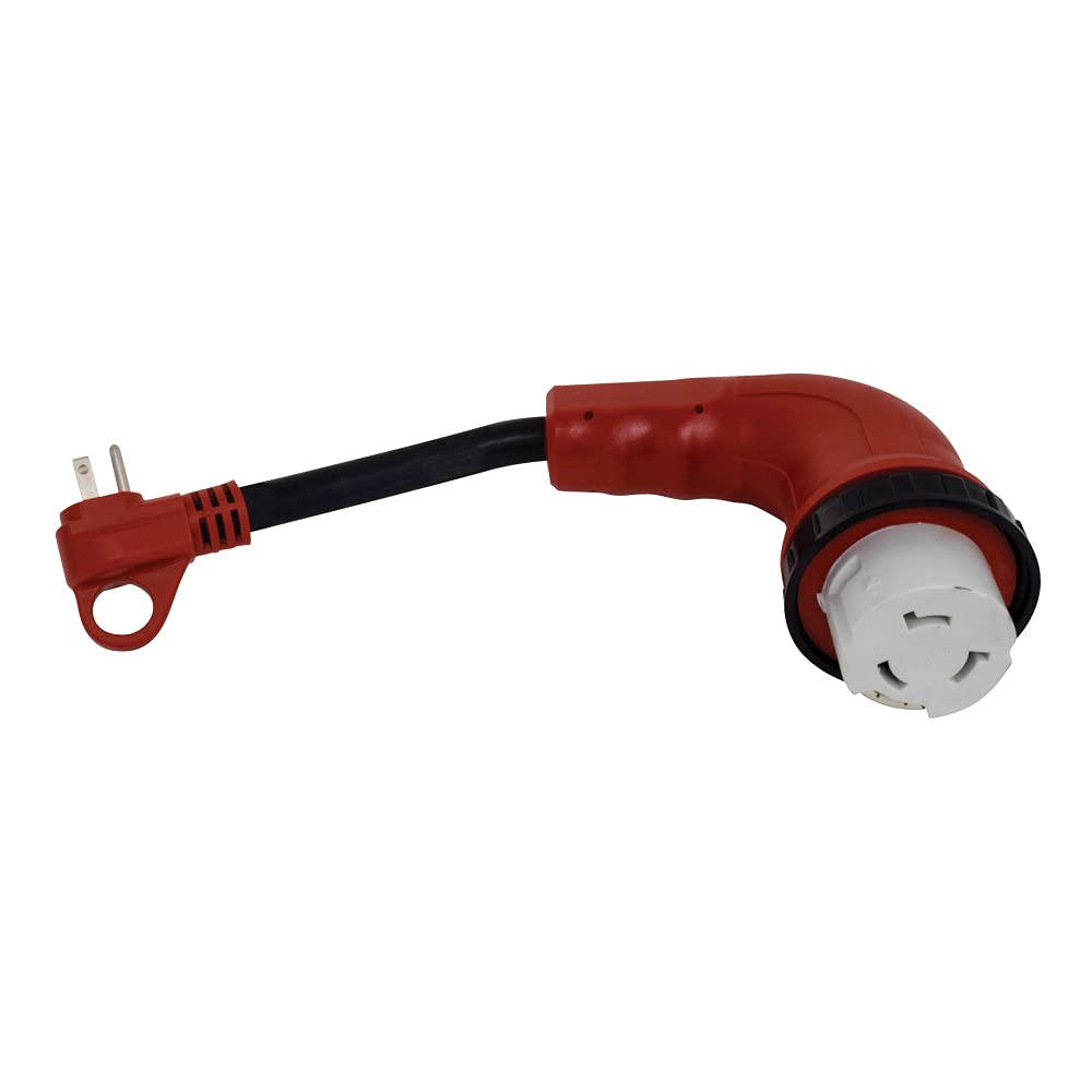 Valterra A10-1550D90VP Mighty Cord 90° Adapter Cord, 15AM-50AF, Carded