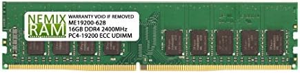 NEMIX RAM 16GB (1X16GB DDR4 2400MHZ PC4-19200 2Rx8 1.2V CL17 288-PIN ECC UDIMM Compatible with Dell PowerEdge T130 Unbuffered Memory