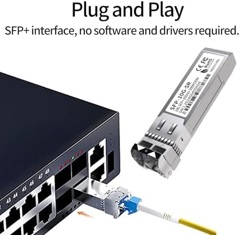 2Pack 10G SFP+ LC Module, 10GBase-SR Multi-Mode Ethernet Transceiver, 850nm MMF up to 400m – Compatible with Cisco, Meraki, Ubiquiti, Mikrotik, Netgear, HPE, TP-Link, Aruba and More|B0D4DK7DLF