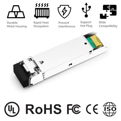 1000BASE-SX SFP Optical Transceiver Module Compatible with HPE Aruba J4858D J4858DCM JL745A Q8N53A ProCurve J4858C J4858B J4858A 850nm 550m DDM Duplex LC MMF 10pcs/Pack|B09MTS8WKP