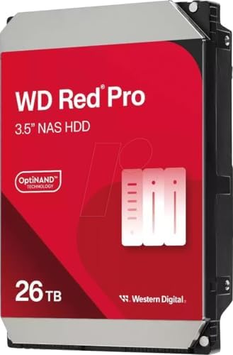 Western Digital 22TB WD Red Pro NAS Internal Hard Drive HDD - 7200 RPM, SATA 6 Gb/s, CMR, 512 MB Cache, 3.5" - WD221KFGX|B0B5W1CQ8W