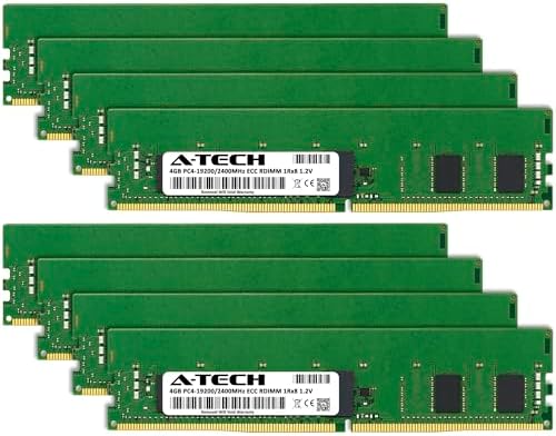 A-Tech 64GB Kit (2x32GB DDR4 3200MHz PC4-25600 ECC RDIMM 2Rx4 Dual Rank 1.2V ECC Registered DIMM 288-Pin Server & Workstation RAM Memory Upgrade Modules (A-Tech Enterprise Series